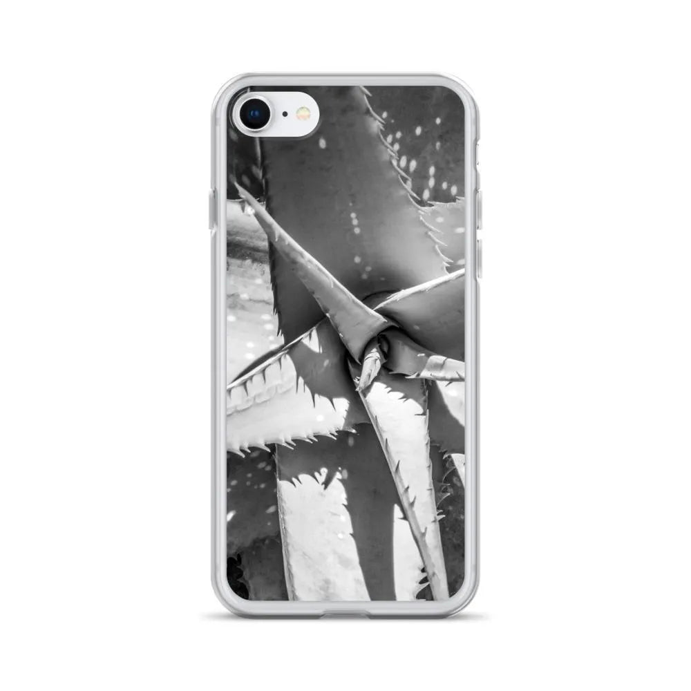 Starry - eyed Botanical Art Iphone Case - Black And White - Iphone Se - Mobile Phone Cases - Aesthetic Art