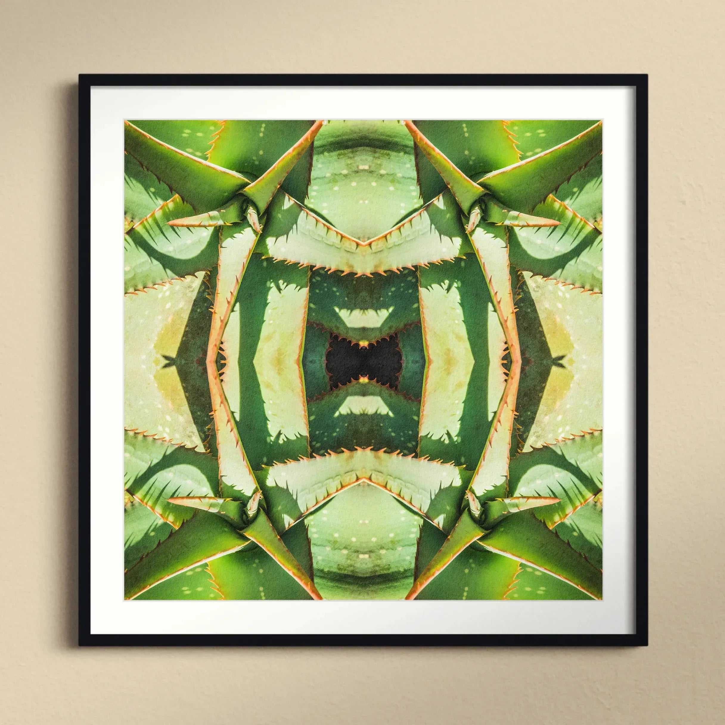 Starry-eyed - Trippy Succulent Op Art Print