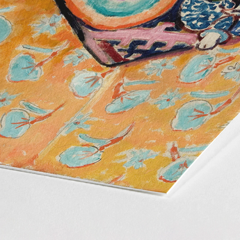 Still Life - Alfred Henry Maurer Fauvist Art Print / Canvas Vibrant Orange Teal Patterned Textile Stylized Floral Motifs, Prints