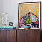 Still Life Alfred Henry Maurer Fauvist Art Print, Framed Artwork Life Pears Decorative Patterns Pink Blue