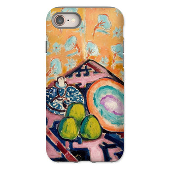 Still Life - Alfred Henry Maurer Fauvist Iphone Case, 8 / Matte, Colorful Phone Case Life Painting Fruits Patterned Background