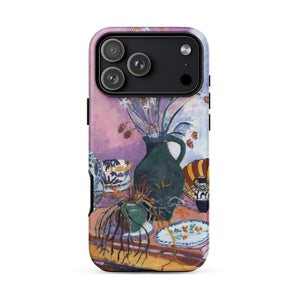 Still Life with Flowers - Henri Matisse Phone Case Iphone 17 Pro Max / Matte Green Ceramic Pitcher Phone Case Floral Design Black Henri