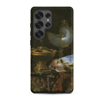 Still Life with Holbein Bowl Nautilus Cup Glass Goblet and Fruit Dish - Willem Kalf Phone Case, Samsung Galaxy S25 Ultra / Matte, Mobile