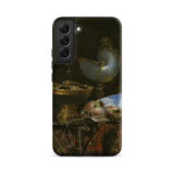 Still Life with Holbein Bowl Nautilus Cup Glass Goblet and Fruit Dish - Willem Kalf Phone Case, Samsung Galaxy S22 Plus / Matte, Mobile