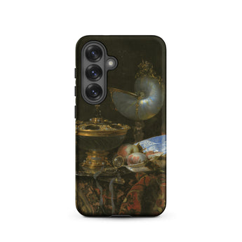 Still Life with Holbein Bowl Nautilus Cup Glass Goblet and Fruit Dish - Willem Kalf Phone Case, Samsung Galaxy S25 / Matte, Mobile Cases,