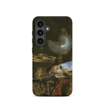 Still Life with Holbein Bowl Nautilus Cup Glass Goblet and Fruit Dish - Willem Kalf Phone Case, Samsung Galaxy S24 / Matte, Mobile Cases,