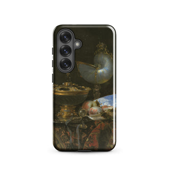 Still Life with Holbein Bowl Nautilus Cup Glass Goblet and Fruit Dish - Willem Kalf Phone Case, Samsung Galaxy S25 / Gloss, Mobile Cases,