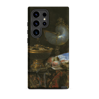Still Life with Holbein Bowl Nautilus Cup Glass Goblet and Fruit Dish - Willem Kalf Phone Case Samsung Galaxy S24 Ultra / Matte Black Phone