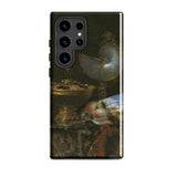 Still Life with Holbein Bowl Nautilus Cup Glass Goblet and Fruit Dish - Willem Kalf Phone Case Samsung Galaxy S24 Ultra / Gloss Black Phone