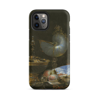 Still Life with Holbein Bowl Nautilus Cup Glass Goblet and Fruit Dish - Willem Kalf Phone Case Iphone 11 Pro / Matte Black Phone Case