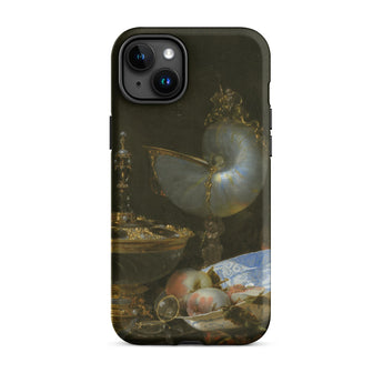 Still Life with Holbein Bowl Nautilus Cup Glass Goblet and Fruit Dish - Willem Kalf Phone Case Iphone 15 Plus / Matte Black Phone Case