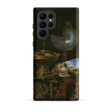 Still Life with Holbein Bowl Nautilus Cup Glass Goblet and Fruit Dish - Willem Kalf Phone Case Samsung Galaxy S22 Ultra / Matte Black Phone