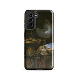 Still Life with Holbein Bowl Nautilus Cup Glass Goblet and Fruit Dish - Willem Kalf Phone Case Samsung Galaxy S21 / Gloss Black Phone Case