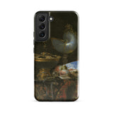 Still Life with Holbein Bowl Nautilus Cup Glass Goblet and Fruit Dish - Willem Kalf Phone Case Samsung Galaxy S22 Plus / Gloss Sleek Black