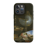 Still Life with Holbein Bowl Nautilus Cup Glass Goblet and Fruit Dish - Willem Kalf Phone Case Iphone 16 Pro Max / Matte Black Detailed