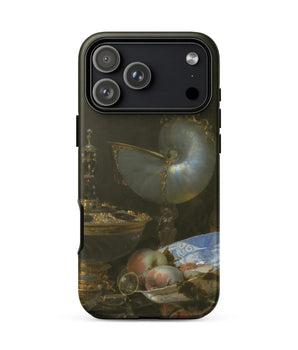 Iphone 17 Pro Max / Matte Still Life with Holbein Bowl Nautilus Cup Glass Goblet and Fruit Dish - Willem Kalf Phone Case Arranges,