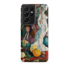 Still Life with Plaster Figure Henri Matisse Samsung Case, Galaxy S21 Ultra / Matte, Black Smartphone Colorful Abstract Painting Design