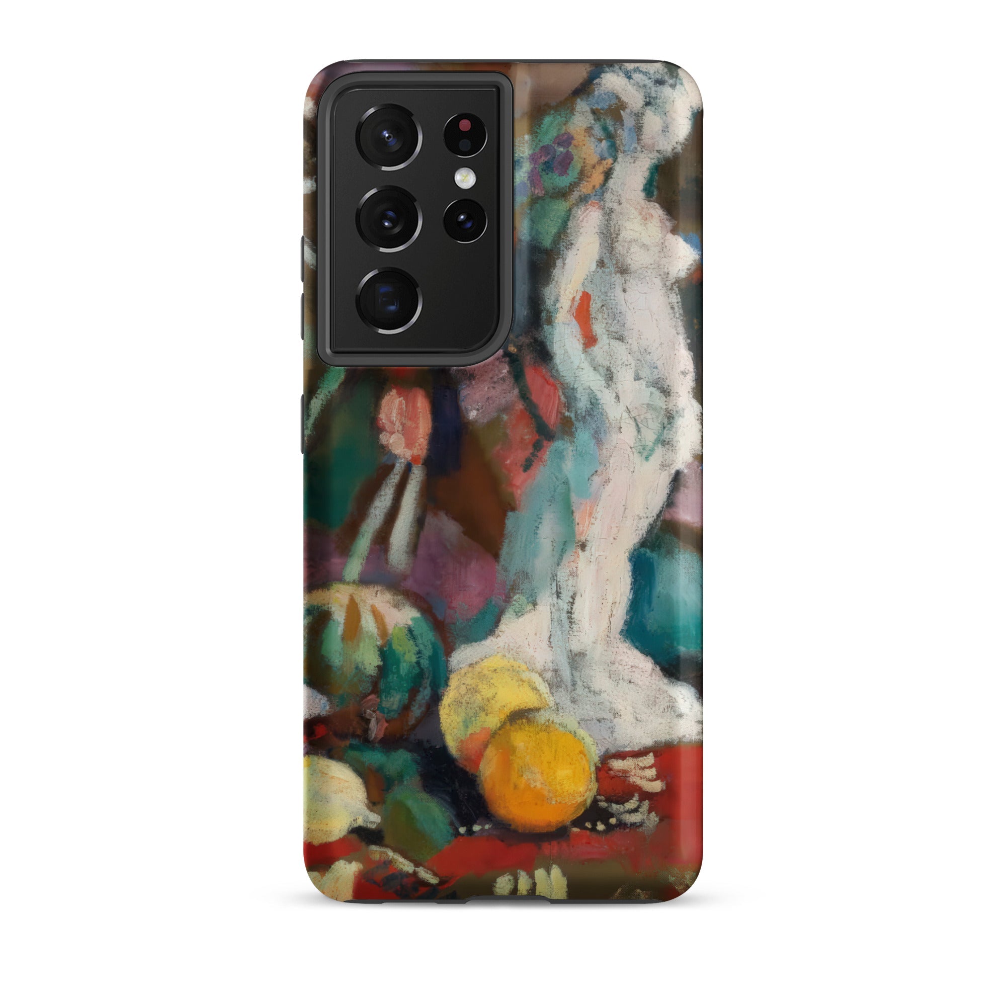 Still Life with Plaster Figure Henri Matisse Samsung Case, Galaxy S21 Ultra / Matte, Black Smartphone Colorful Abstract Painting Design