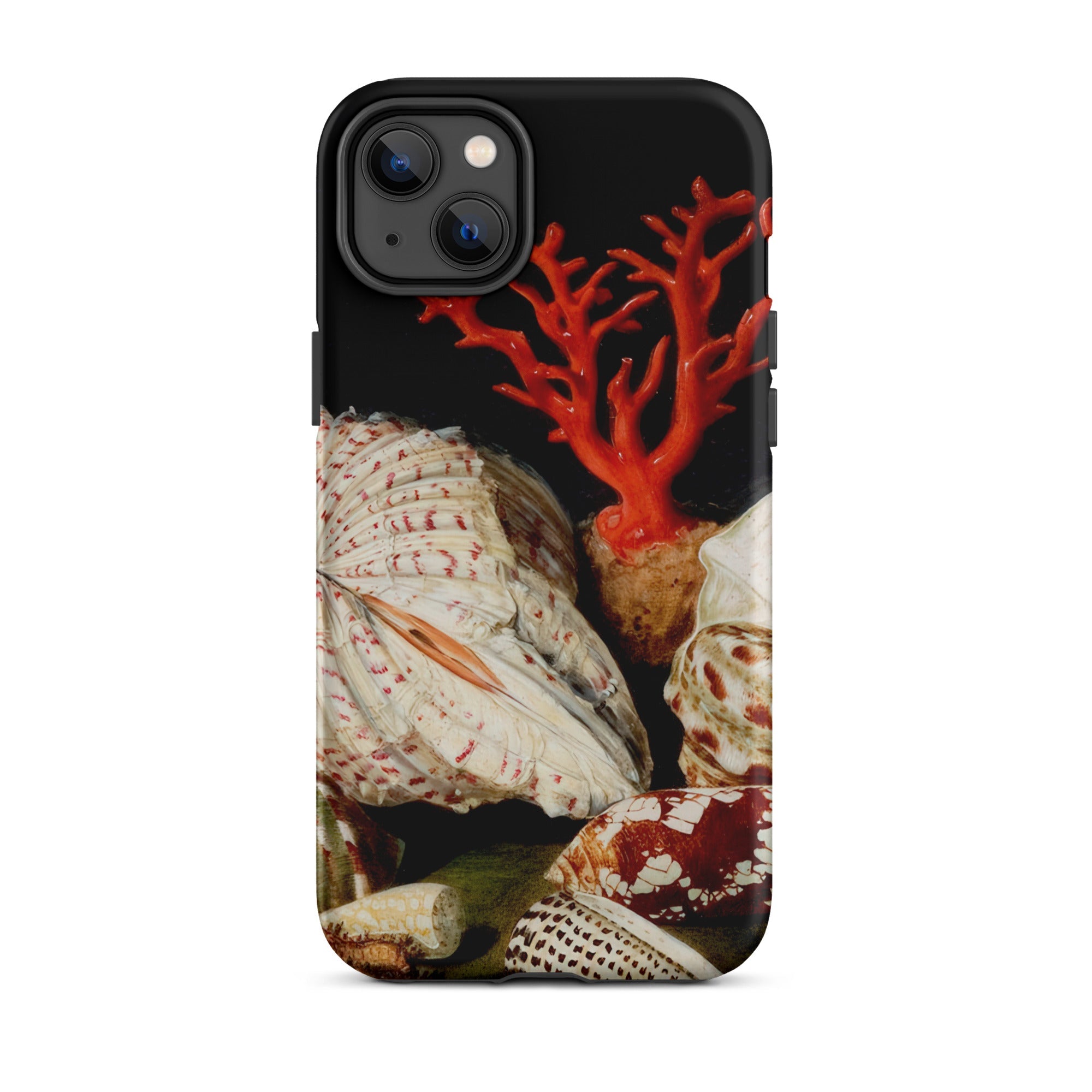 Still Life with Shells & Corals - Jacques Linard Iphone Case, 14 Plus / Matte, Seashell-themed Phone Case