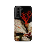 Still Life with Shells & Corals - Jacques Linard Samsung Case, Galaxy S21 / Matte, Smartphone Black Case Vibrant Red Coral Seashells