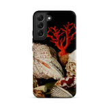 Still Life with Shells & Corals - Jacques Linard Samsung Case, Galaxy S22 Plus / Matte, Black Smartphone Case Design Red Coral Seashells
