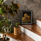Still Life of Three Skulls - Jan August Hendrik Leys Art Print, Framed Artwork Life Three Human Skulls