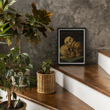 Still Life of Three Skulls - Jan August Hendrik Leys Art Print, Framed Artwork Life Three Human Skulls