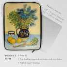Still Life - Vincent Van Gogh Laptop Sleeve, Laptop Sleeve Colorful Life Painting Flowers Vase Fruit