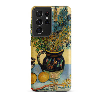 Still Life - Vincent Van Gogh Phone Case Samsung Galaxy S21 Ultra / Matte Phone Case Vibrant Impressionistic Life Painting Dark Blue