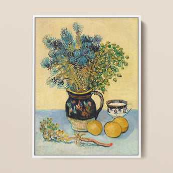 Still Life - Vincent Van Gogh Post-impressionism Art Print / Canvas, 12x16’’ / 31x41cm / White Frame, Posters Prints & Visual Artwork, Toby