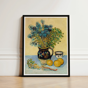 Framed Reproduction Vincent Van Gogh’s ?Vase Flowers” Dark Gogh, Masterful, Art