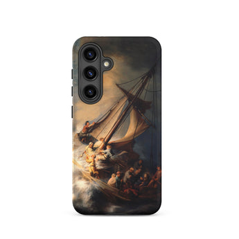 Storm on the Sea of Galilee - Rembrandt Phone Case Samsung Galaxy S24 / Matte Black Phone Case Dramatic Maritime Painting Sailors