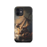 Storm on the Sea of Galilee - Rembrandt Phone Case Iphone 12 / Matte Black Phone Case Dramatic Maritime Painting Sailors Turbulent Galilee