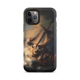 Storm on the Sea of Galilee - Rembrandt Phone Case Iphone 11 Pro / Matte Black Phone Case Dramatic Maritime Painting Sailors Turbulent