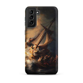 Storm on the Sea of Galilee - Rembrandt Phone Case Samsung Galaxy S21 Plus / Matte Black Phone Case Dramatic Oil-painted Scene People