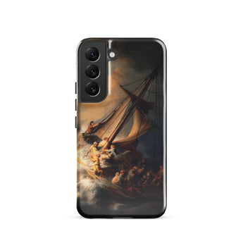 Storm on the Sea of Galilee - Rembrandt Phone Case Samsung Galaxy S22 / Gloss Black Phone Case Dramatic Oil-painted Scene Sailors