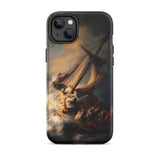 Storm on the Sea of Galilee - Rembrandt Phone Case Iphone 14 Plus / Matte Black Phone Case Dramatic Painting Sailors Rough Seas Galilee