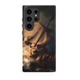 Storm on the Sea of Galilee - Rembrandt Phone Case Samsung Galaxy S24 Ultra / Matte Black Phone Case Dramatic Painting Sailors Storm-tossed