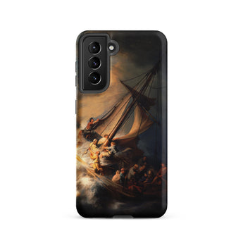 Storm on the Sea of Galilee - Rembrandt Phone Case Samsung Galaxy S21 / Matte Black Phone Case Dramatic Painting Ship Stormy Seas Galilee
