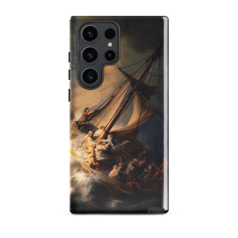 Storm on the Sea of Galilee - Rembrandt Phone Case Samsung Galaxy S23 Ultra / Gloss Black Smartphone Case Dramatic Maritime Painting