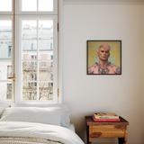 Strapping Young Lad - Queercore Gay Thug Framed Canvas, Framed Portrait Muscular Man Chains