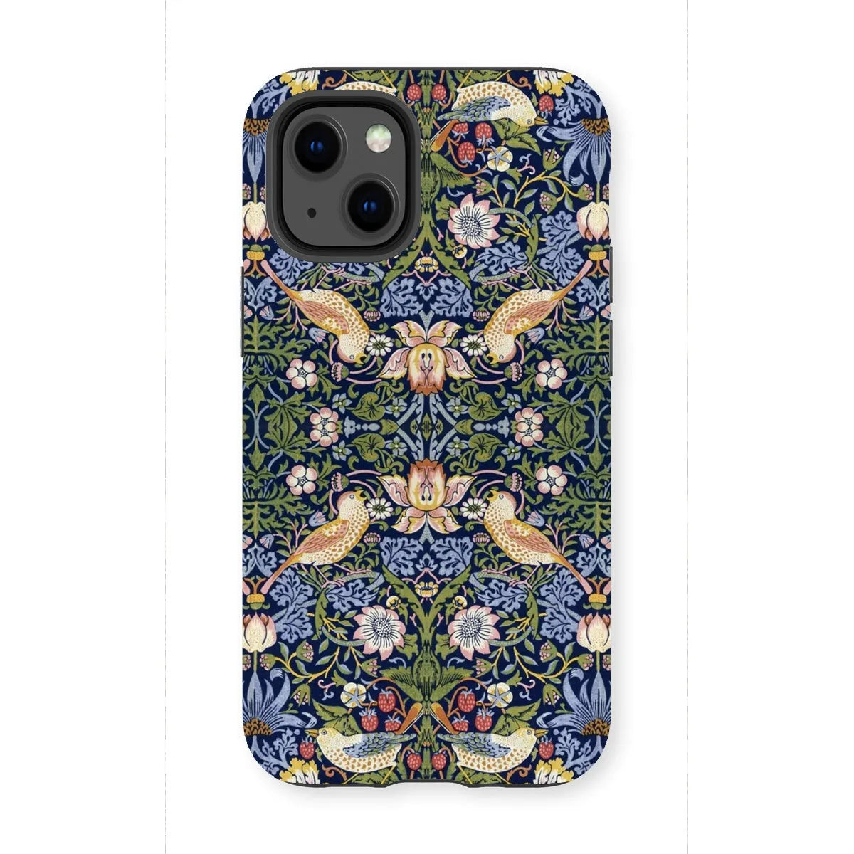 Strawberry Thief - Arts & Crafts Phone Case - William Morris - Iphone 13 Mini / Matte - Mobile Phone Cases - Aesthetic