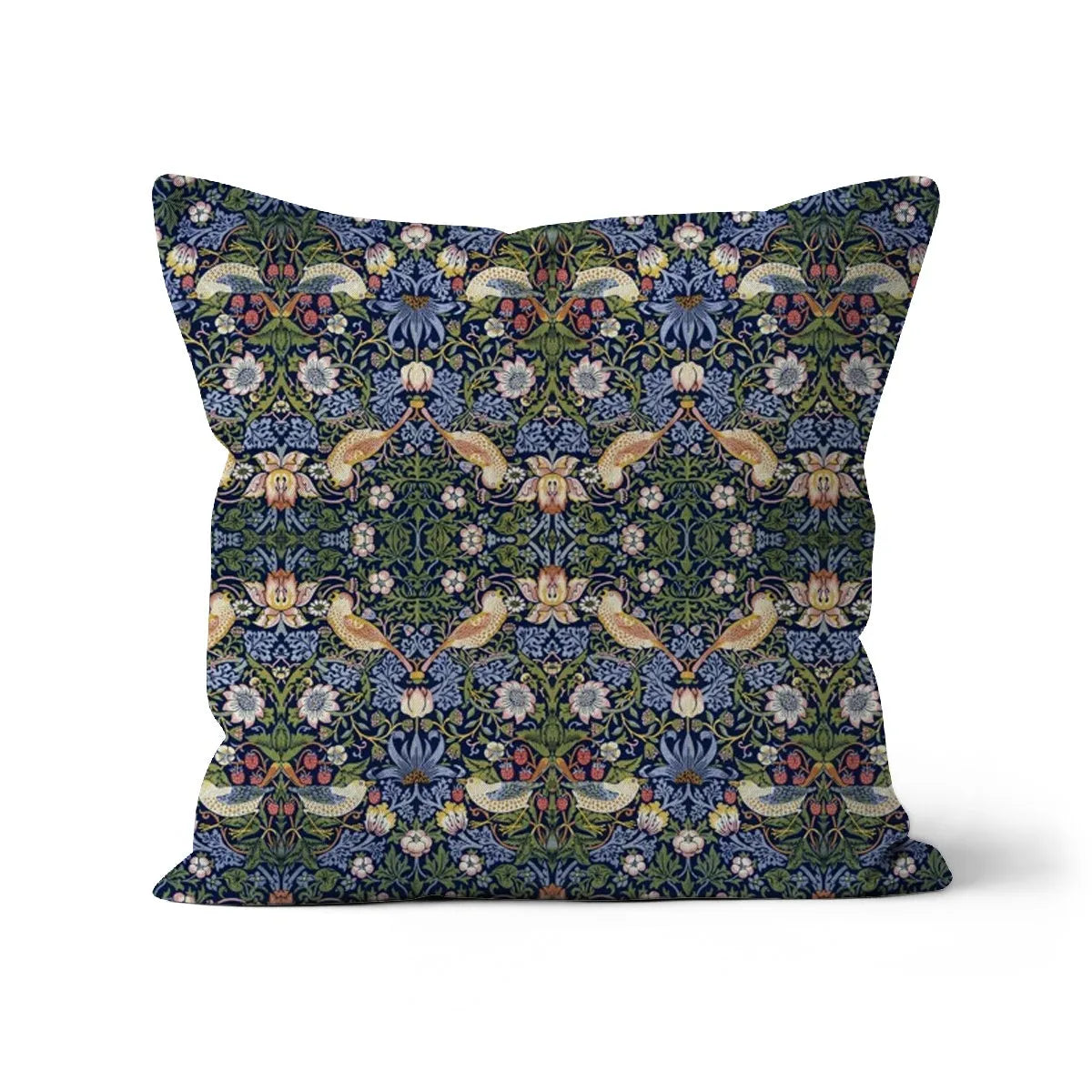 Strawberry Thief - William Morris Cushion - Decorative Throw Pillow - Canvas /