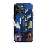 Street by Moonlight - India Travel Poster Iphone Case, 15 Pro Max / Matte, Phone Case Street Scene