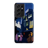Street by Moonlight - India Travel Poster Phone Case, Samsung Galaxy S21 Ultra / Matte, Mobile Cases, Toby Leon