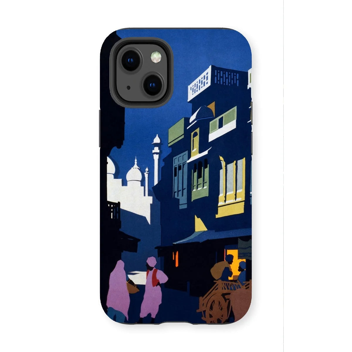 Street by Moonlight - India Travel Poster Iphone Case 13 Mini / Matte Mobile Phone Cases