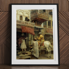 Street Scene in India Edwin Lord Weeks Art Print, Framed Painting Middle Eastern Street Scene