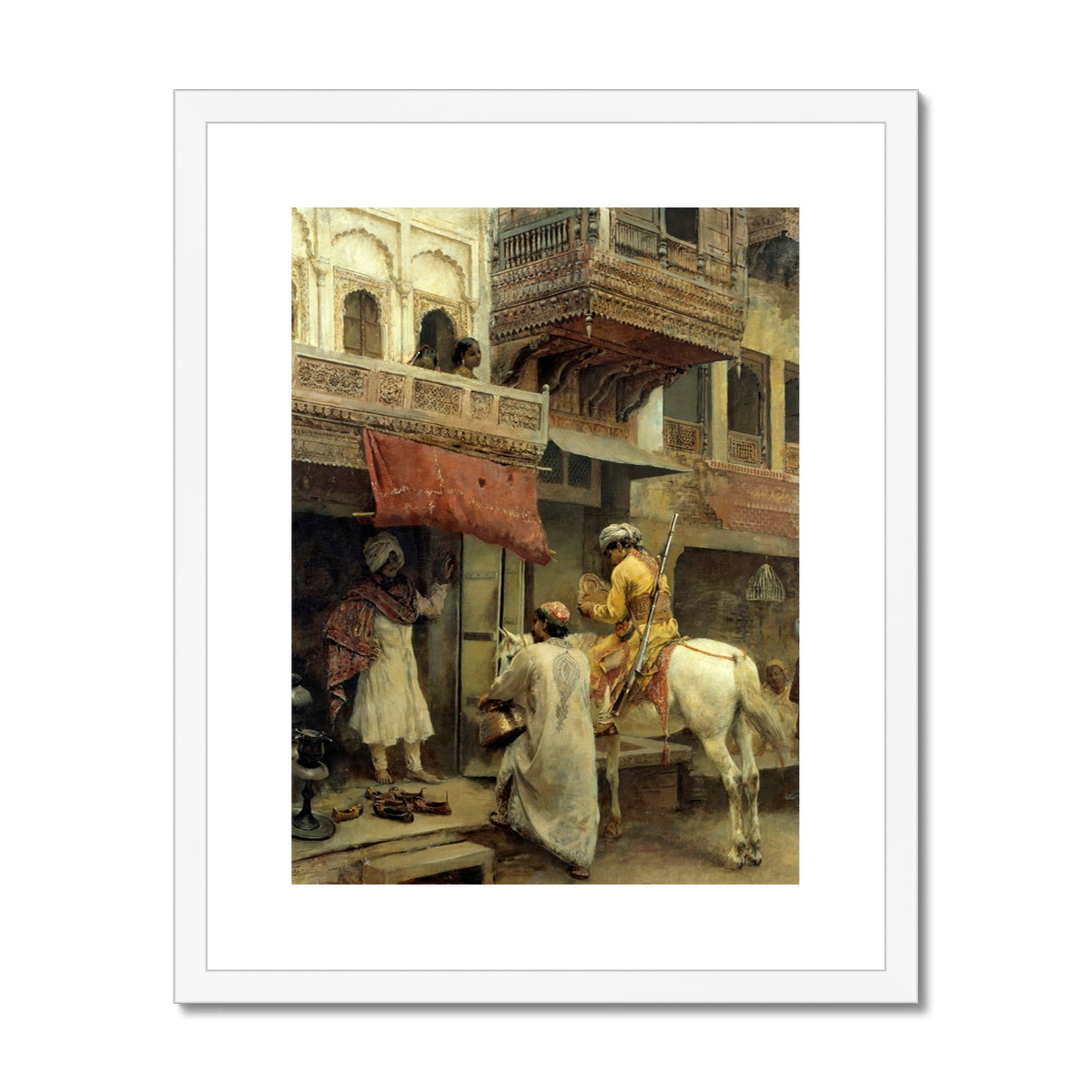 Street Scene in India Edwin Lord Weeks Art Print, Orientalist Street Scene