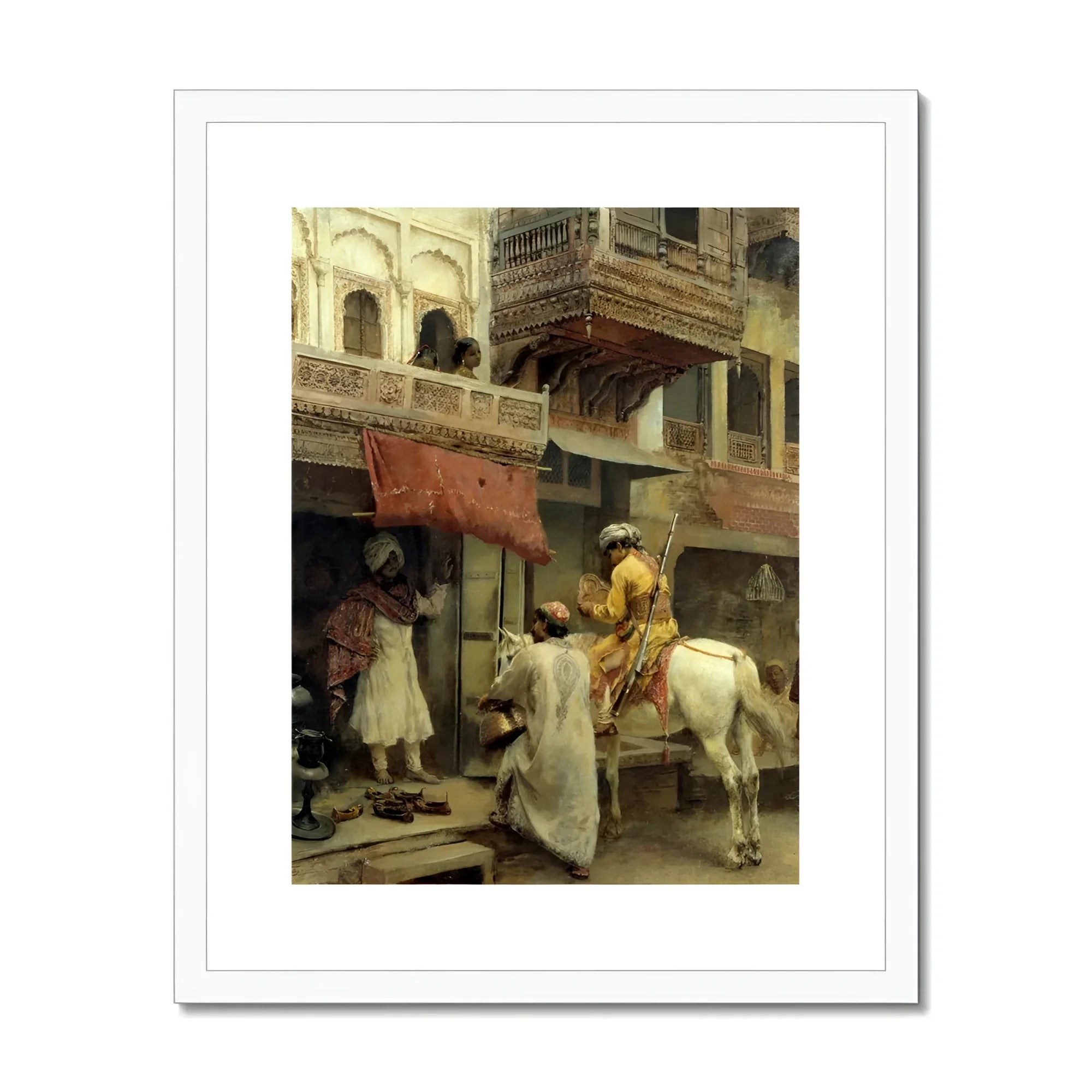 Street Scene in India - Edwin Lord Weeks Art Print, Orientalist Street Scene
