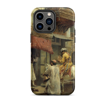Street Scene in India - Edwin Lord Weeks Iphone Case, 14 Pro Max / Matte, Phone Case Painting